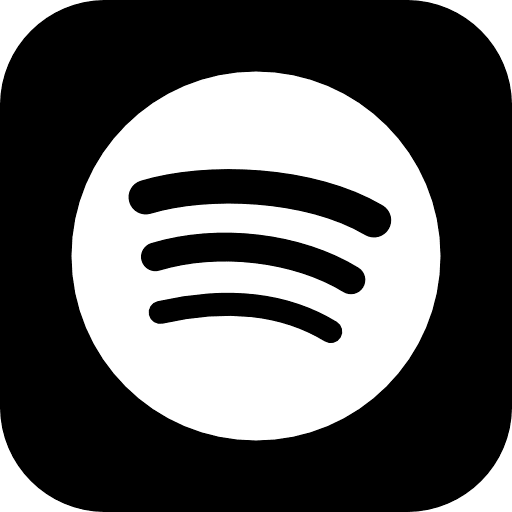 Spotify square black icon